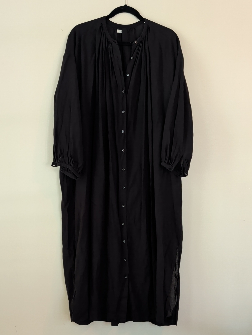 Doen Black Button-Front Maxi Dress